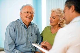 Photo of a doctor talking with a patient and his wife. Link to Gifts by Will. Photo of a doctor talking with a patient and his wife. Link to Gifts by Will.